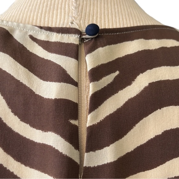 J.Crew Zebra Print Top, Brown, size 8 - Picture 9 of 10